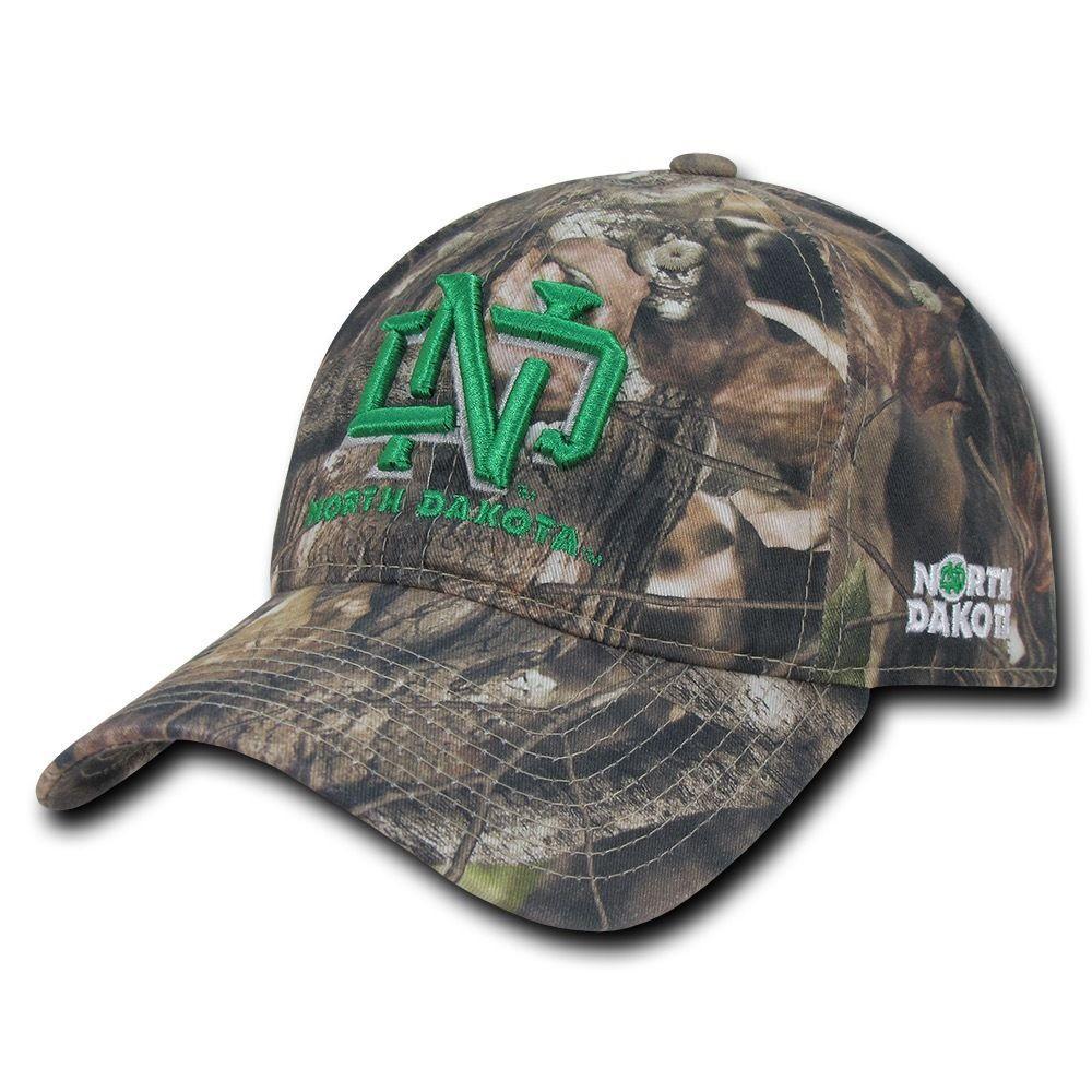 NCAA Ndu North Dakota University Relaxed Hybricam Camouflage Camo Caps Hats-Campus-Wardrobe