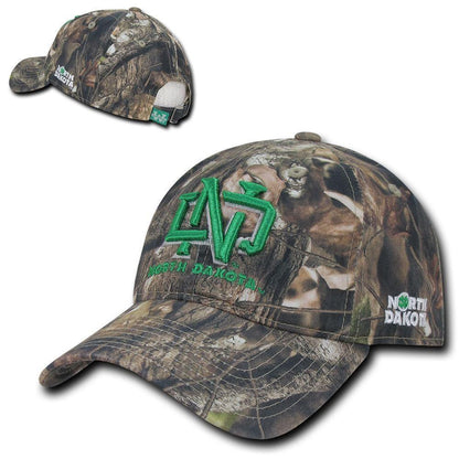 NCAA Ndu North Dakota University Relaxed Hybricam Camouflage Camo Caps Hats-Campus-Wardrobe