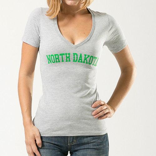 NCAA Ndu University Of North Dakota Game Day W Republic Womens Tee T-Shirt-Campus-Wardrobe