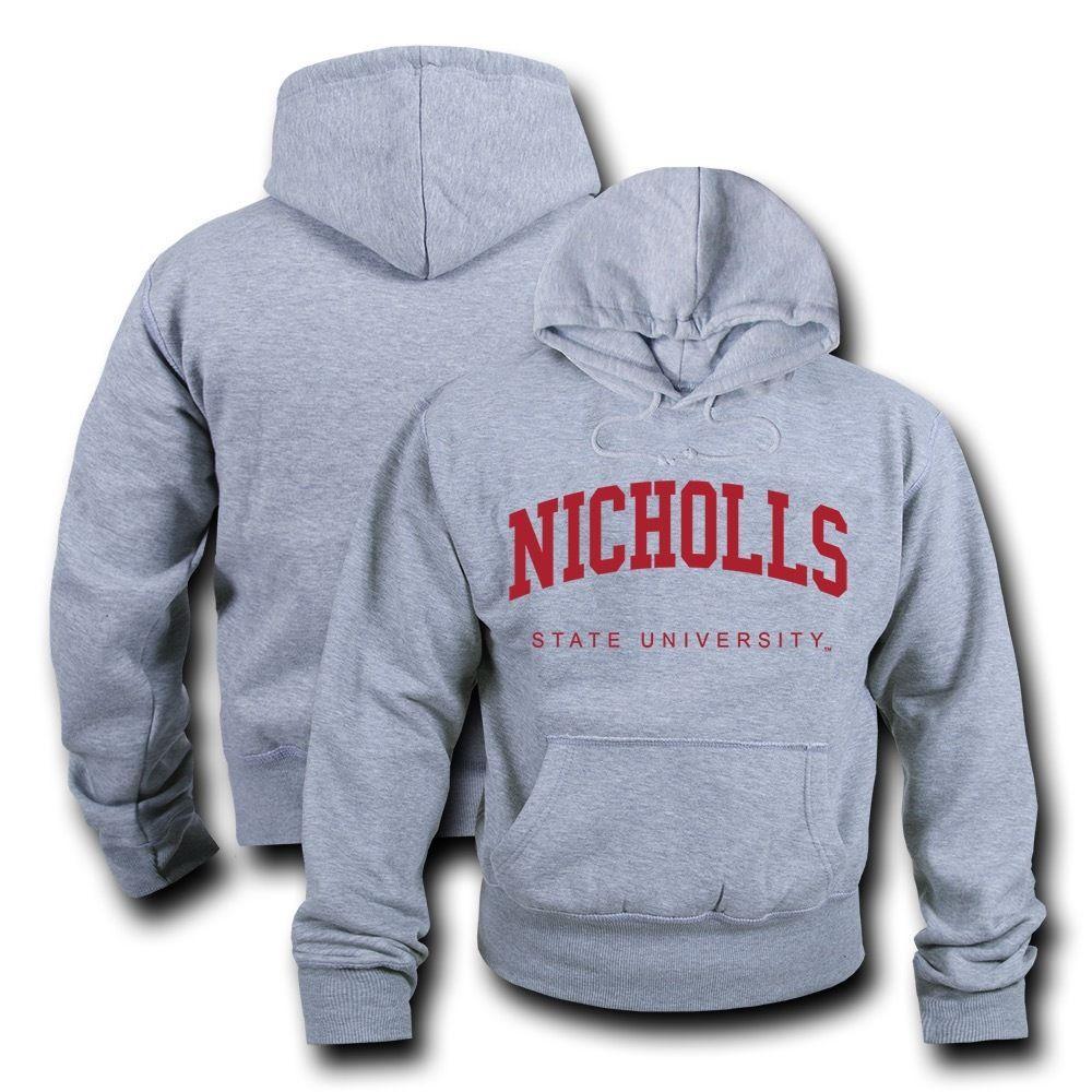 NCAA Nicholls State University Hoodie Sweatshirt Game Day Fleece Heather Grey-Campus-Wardrobe
