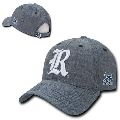 NCAA Rice Owls University 6 Panel Cotton Structured Denim Baseball Caps Hats-Campus-Wardrobe