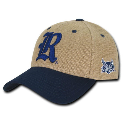 NCAA Rice Owls University 6 Panel Low Constructed Structured Jute Caps Hats-Campus-Wardrobe