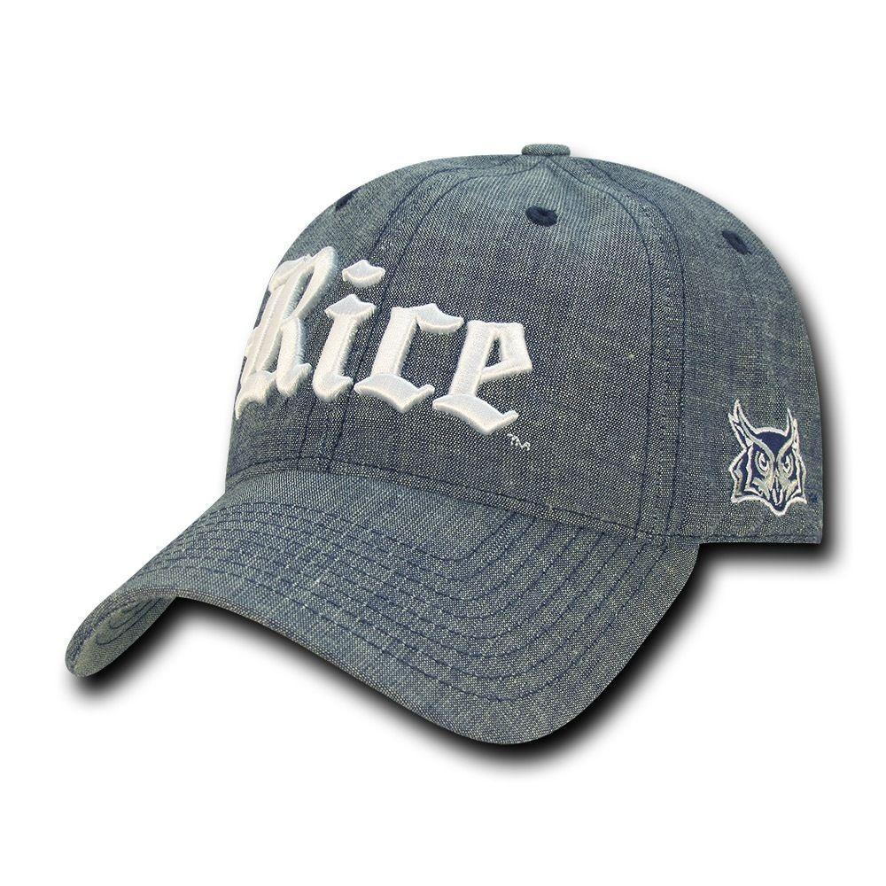 NCAA Rice Owls University Curved Bill 6 Panel Cotton Relaxed Denim Caps Hats-Campus-Wardrobe