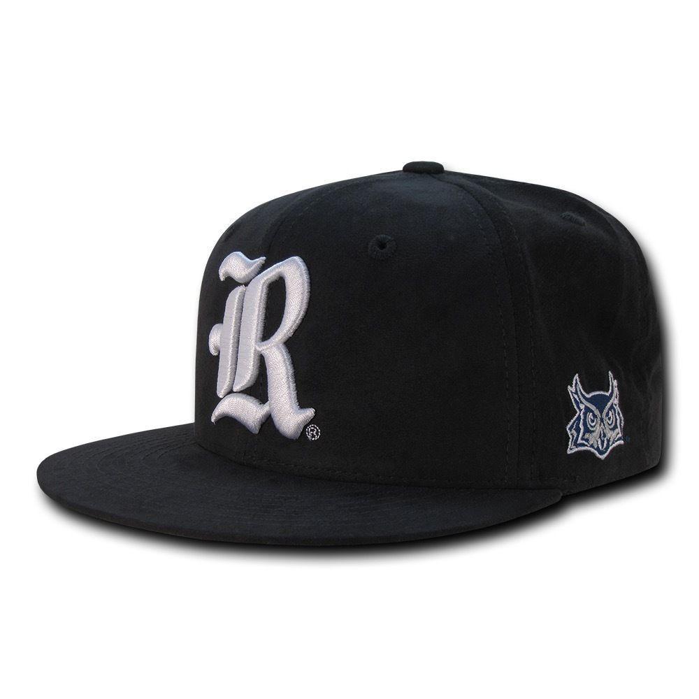 NCAA Rice Owls University Flat Bill Faux Suede Snapback Baseball Caps Hats-Campus-Wardrobe