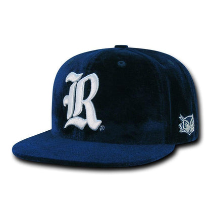 NCAA Rice Owls University Flat Bill Velvet Snapback Baseball Caps Hats-Campus-Wardrobe