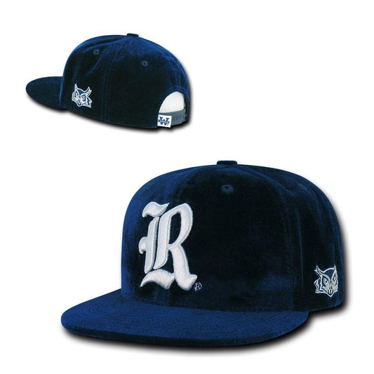 NCAA Rice Owls University Flat Bill Velvet Snapback Baseball Caps Hats-Campus-Wardrobe