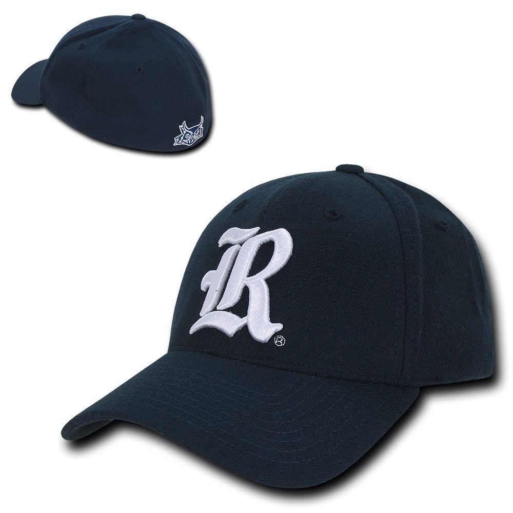 NCAA Rice Owls University Low Constructed Flex Acrylic Baseball Caps Hats-Campus-Wardrobe
