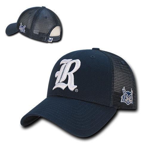 NCAA Rice University Cotton Structured Trucker Caps Hats Navy White-Campus-Wardrobe