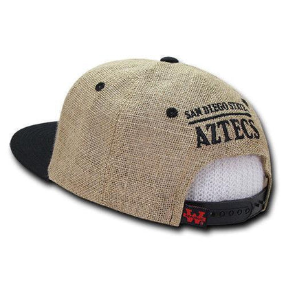 NCAA San Diego State University Lightweight Jute Snapback Baseball Caps Hats-Campus-Wardrobe