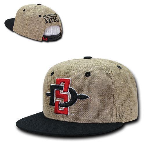 NCAA San Diego State University Lightweight Jute Snapback Baseball Caps Hats-Campus-Wardrobe