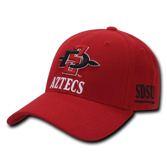 NCAA Sdsu San Diego State University Aztecs Structured Acrylic Baseball Caps Hat-Campus-Wardrobe