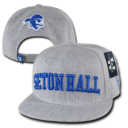 NCAA Seton Hall University Pirates Game Day Snapback Caps Hats Heather Grey-Campus-Wardrobe