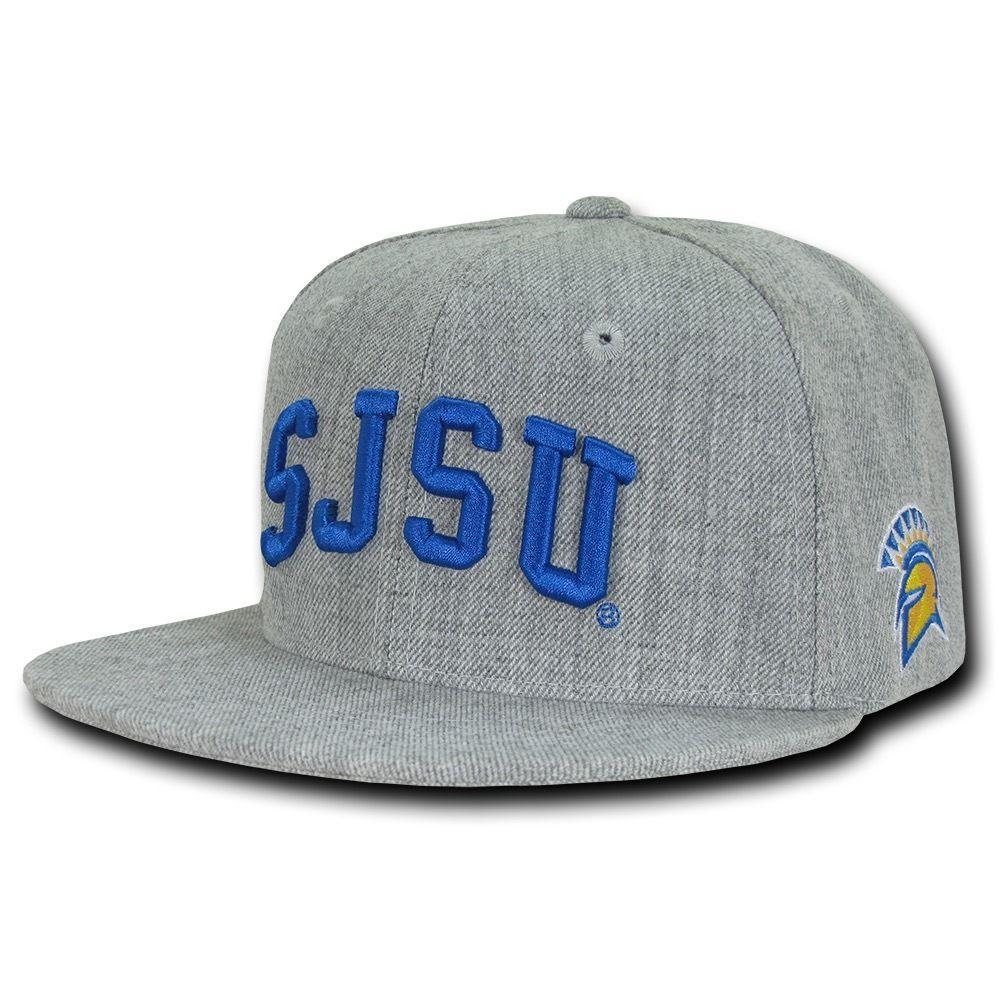NCAA Sjsu San Jose State U Spartans Game Day Snapback Caps Hats Heather Grey-Campus-Wardrobe