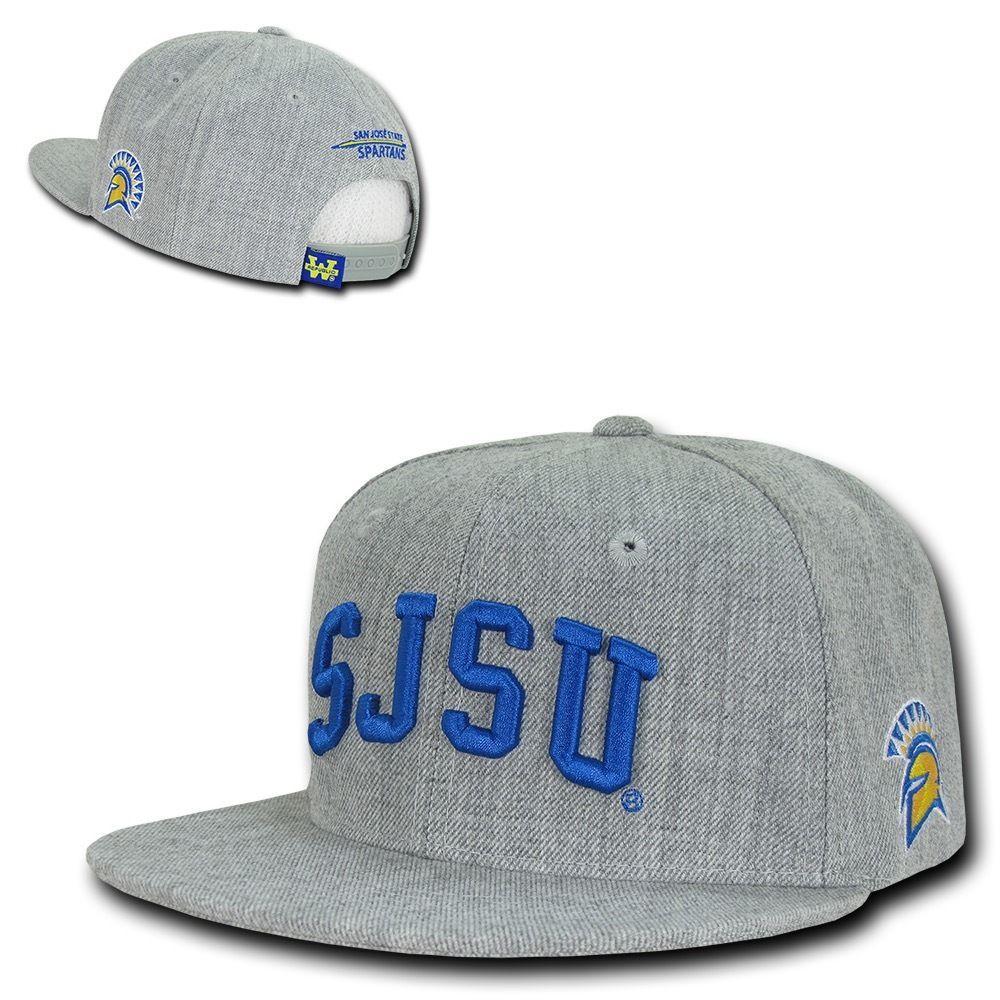 NCAA Sjsu San Jose State U Spartans Game Day Snapback Caps Hats Heather Grey-Campus-Wardrobe