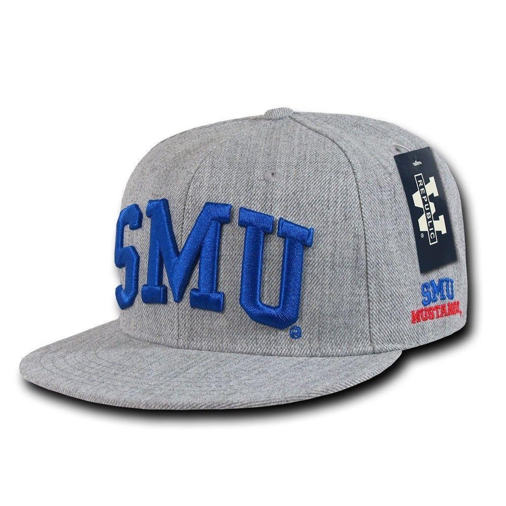 NCAA Smu Southern Methodist University Mustang Game Day Fitted Caps Hats-Campus-Wardrobe
