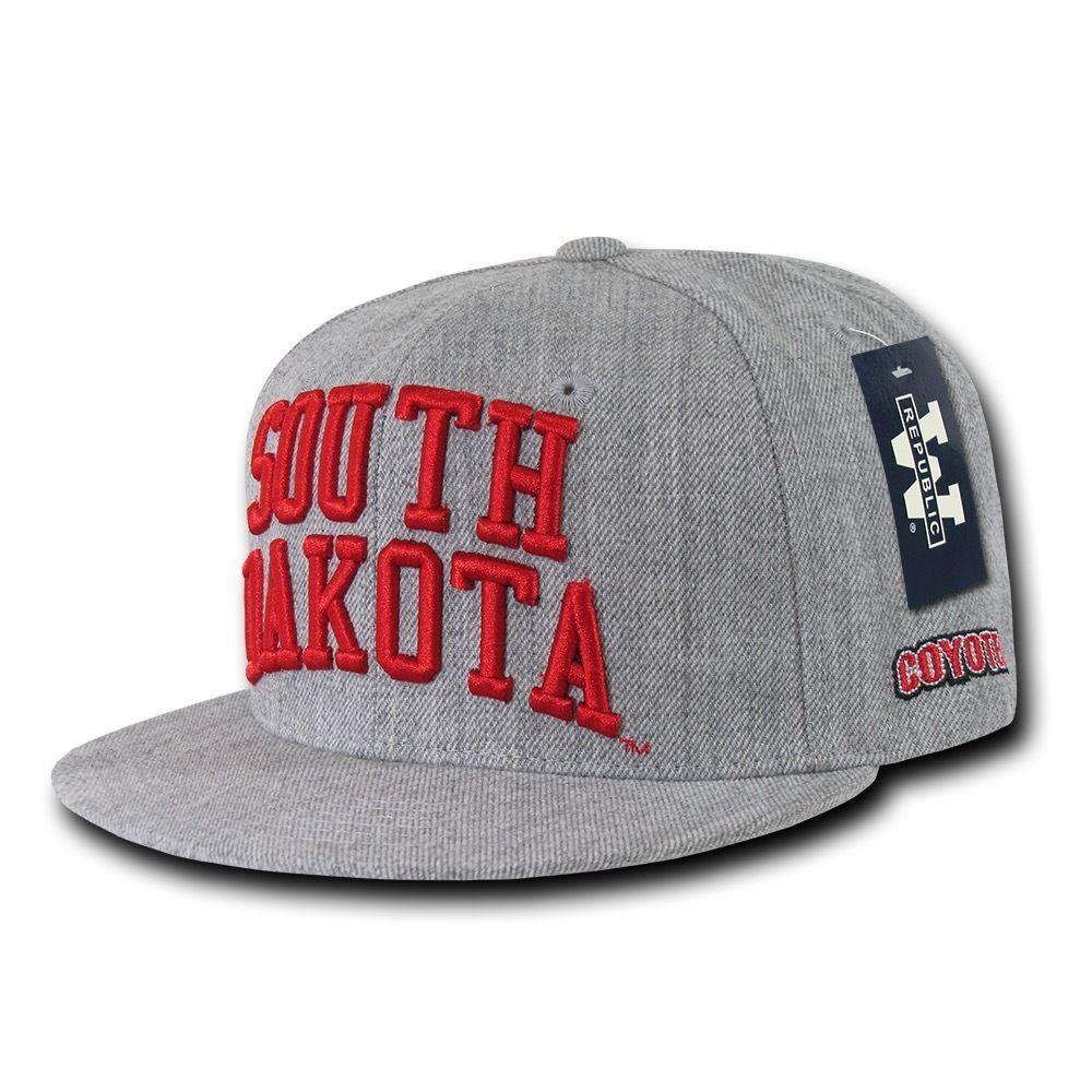 NCAA South Dakota University Coyotes 6 Panel Game Day Snapback Caps Hats-Campus-Wardrobe