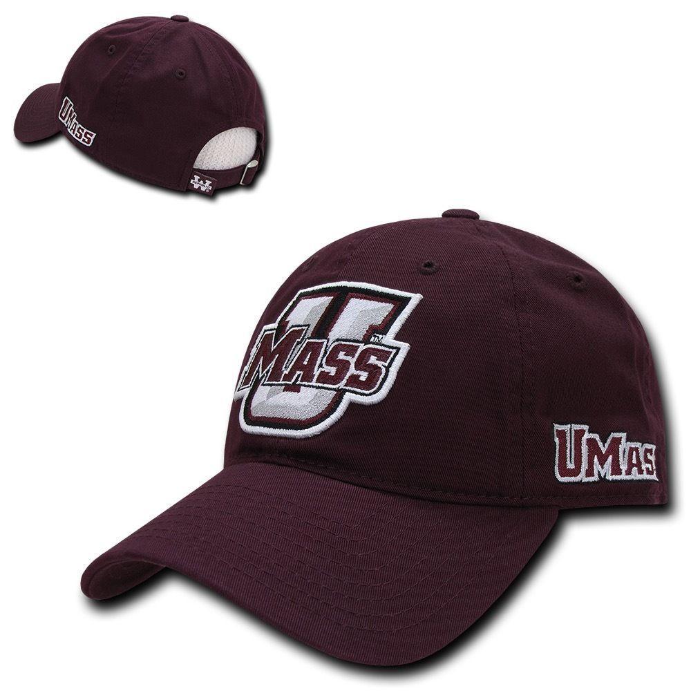 NCAA U Mass University Of Massachusetts 6 Panel Relaxed Cotton Baseball Caps Hat-Campus-Wardrobe