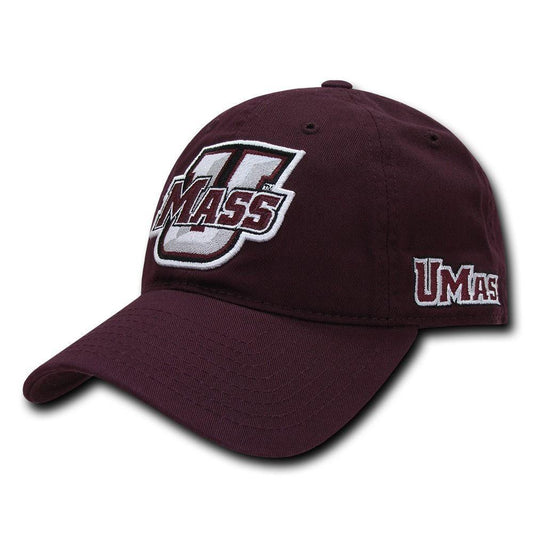 NCAA U Mass University Of Massachusetts 6 Panel Relaxed Cotton Baseball Caps Hat-Campus-Wardrobe