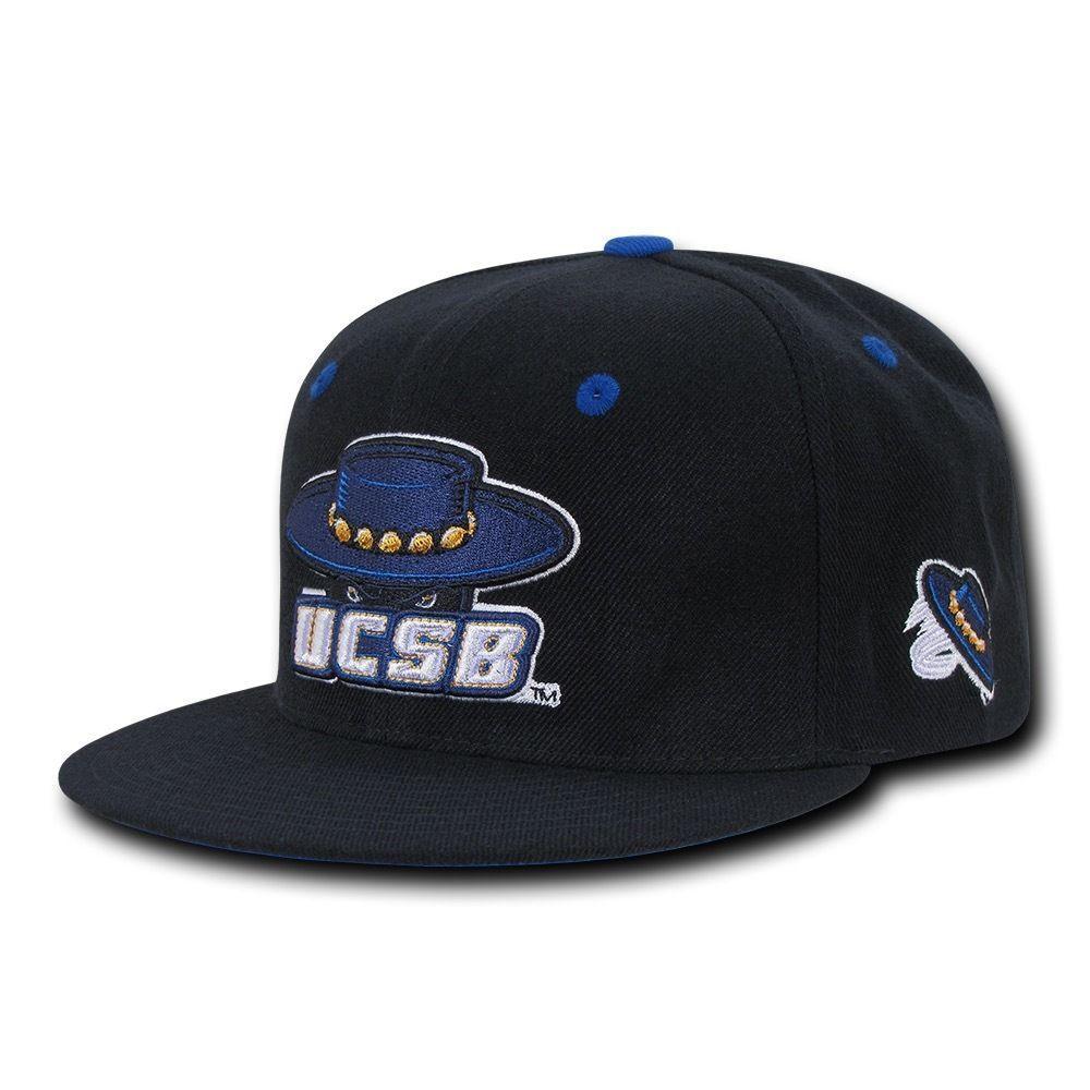 NCAA UCSB Uc Santa Barbara Gauchos Flat Bill Accent Snapback Baseball Caps Hats-Campus-Wardrobe