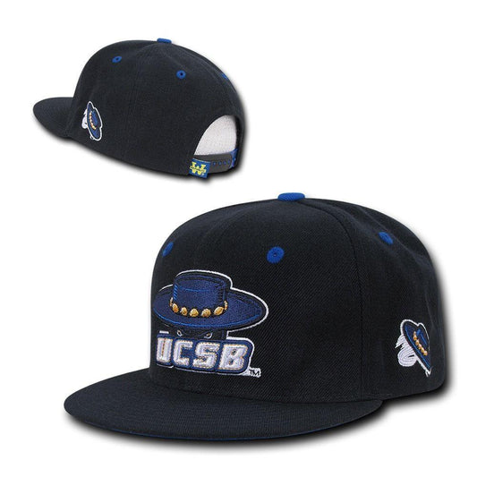 NCAA UCSB Uc Santa Barbara Gauchos Flat Bill Accent Snapback Baseball Caps Hats-Campus-Wardrobe