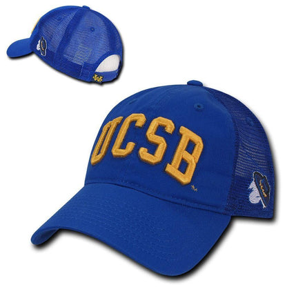 NCAA UCSB Uc Santa Barbara Gauchos Relaxed Mesh Trucker Caps Hats Royal-Campus-Wardrobe
