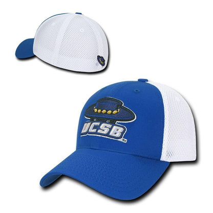 NCAA UCSB Uc Santa Barbara Gauchos Structured Mesh Baseball Flex Caps Hats-Campus-Wardrobe