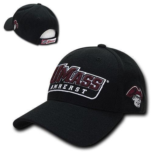 NCAA Umass University Of Massachusetts Structured Baseball 6 Panels Caps Hats-Campus-Wardrobe