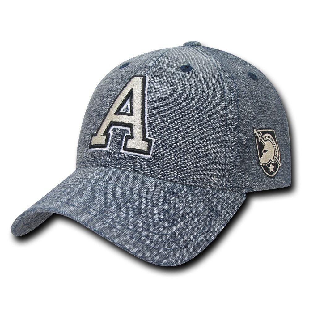 NCAA United States Military Academy Structured Denim Baseball Caps Hats Blue-Campus-Wardrobe