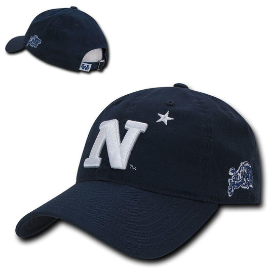 NCAA United States Naval Academy 6 Panel Relaxed Cotton Baseball Caps Hats Navy-Campus-Wardrobe