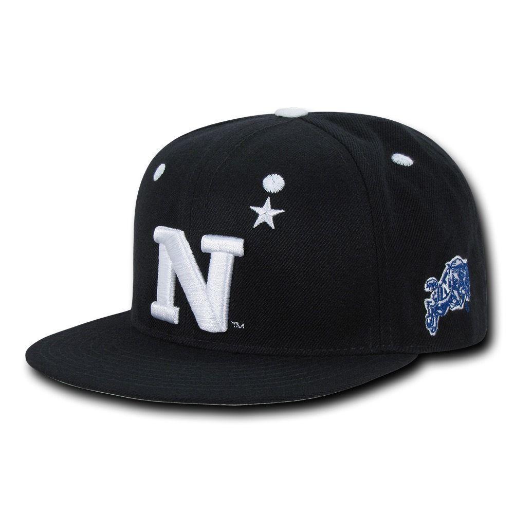 NCAA United States Naval Academy Flat Bill Accent Snapback Baseball Caps Hats-Campus-Wardrobe