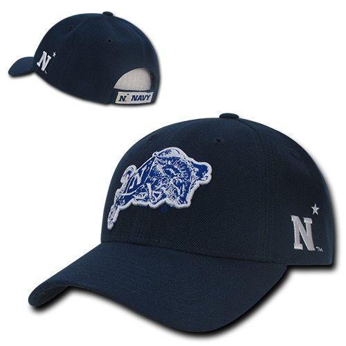 NCAA United States Naval Academy Structured Acrylic 6 Panel Baseball Caps Hats-Campus-Wardrobe
