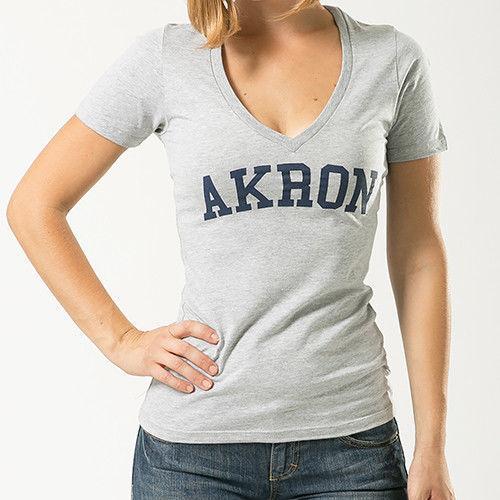 NCAA University Of Akron Game Day W Republic Womens Tee T-Shirt-Campus-Wardrobe