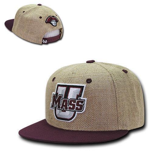 NCAA University Of Massachusetts Lightweight Jute Snapback Baseball Caps Hats-Campus-Wardrobe