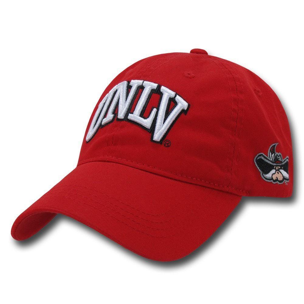 NCAA Unlv University Nevada Las Vegas 6 Panel Relaxed Cotton Baseball Caps Hat-Campus-Wardrobe