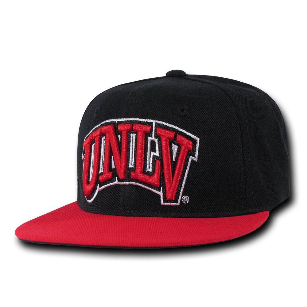 NCAA Unlv University Nevada Las Vegas Snapback Baseball Caps Hat Black Red Bill-Campus-Wardrobe