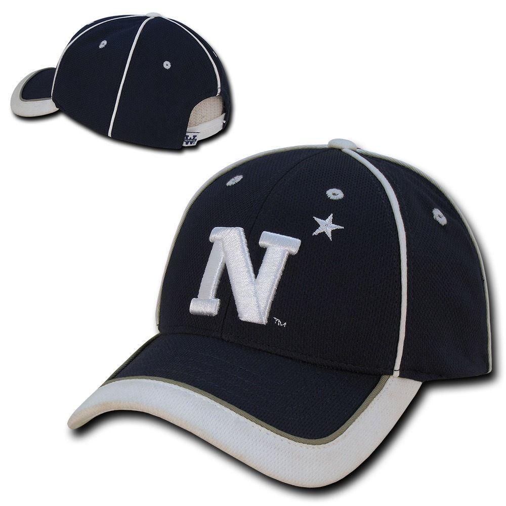NCAA USna United States Naval Academy Structured Piped Baseball Caps Hats Navy-Campus-Wardrobe