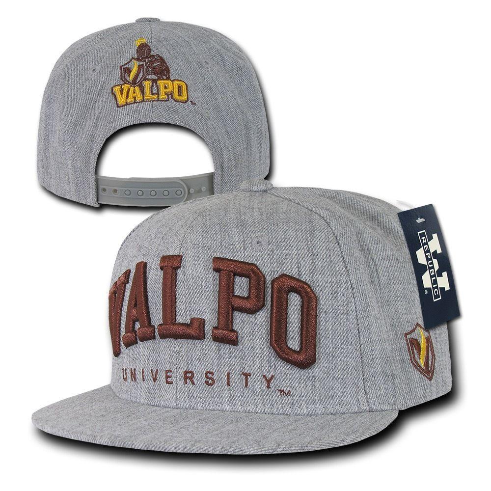NCAA Valparaiso University Valpo 6 Panel Game Day Snapback Caps Hat Heather Grey-Campus-Wardrobe