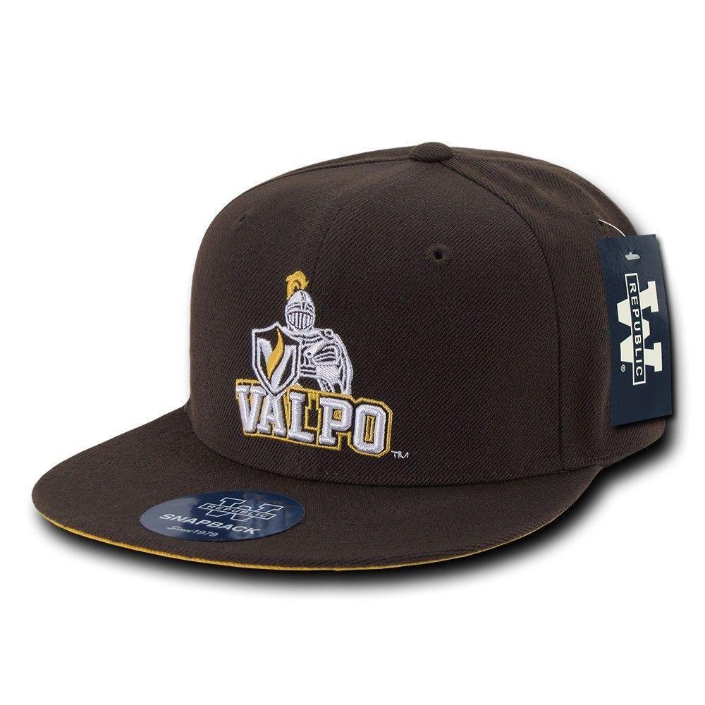 NCAA Valpo Crusaders Valparaiso University College Fitted Caps Hats Brown-Campus-Wardrobe