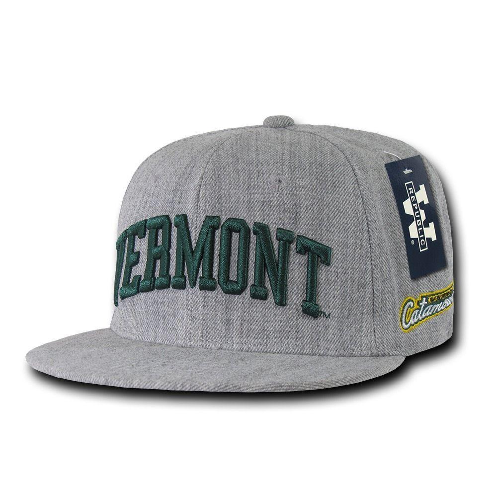 NCAA Vermont University 6 Panel Game Day Snapback Caps Hat Heather Grey-Campus-Wardrobe