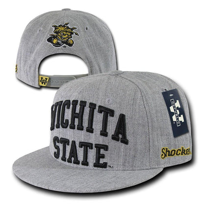 NCAA Wichita State University Shockers 6 Panel Game Day Snapback Caps Hats-Campus-Wardrobe