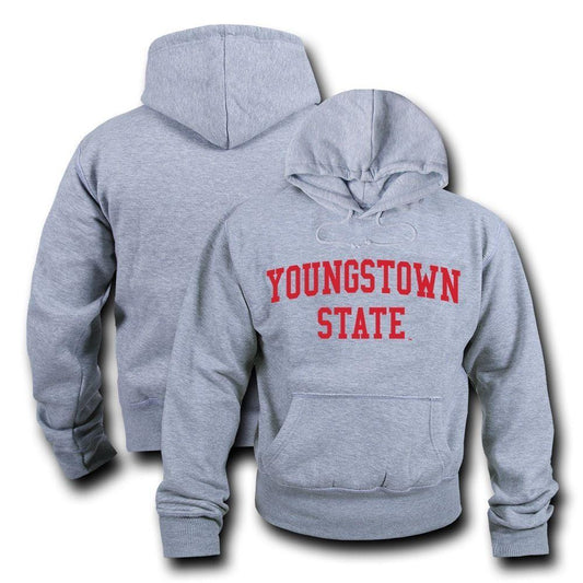 NCAA Youngstown State University Hoodie Sweatshirt Game Day Fleece Heather Grey-Campus-Wardrobe