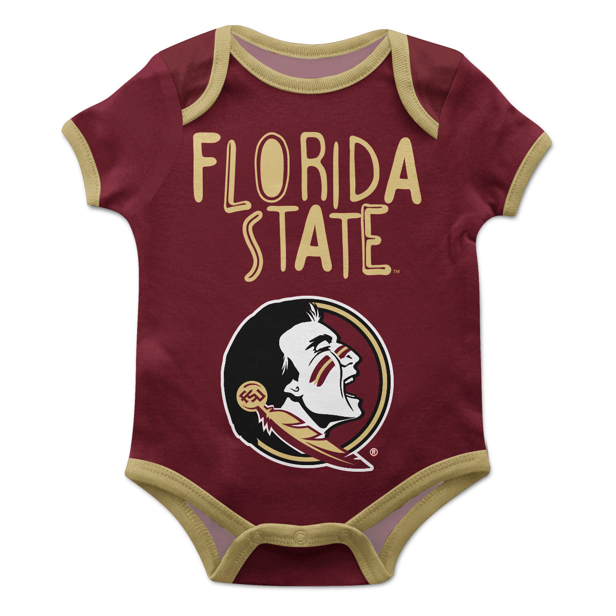 Florida State Seminoles Garnet Solid Short Sleeve One Piece Jumpsuit b