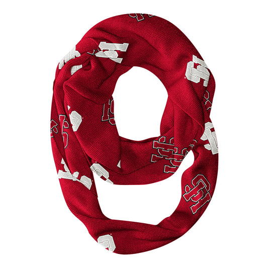 Hampden Sydney All Over Logo Maroon Infinity Scarf - Vive La FÃªte - Online Apparel Store