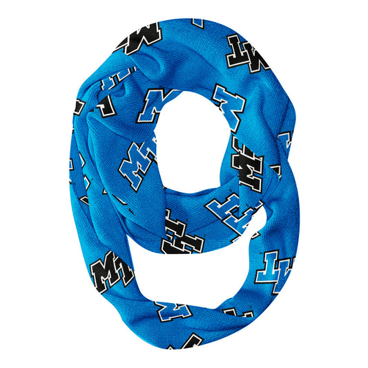 Middle Tennessee All Over Logo Blue Infinity Scarf - Vive La FÃªte - Online Apparel Store