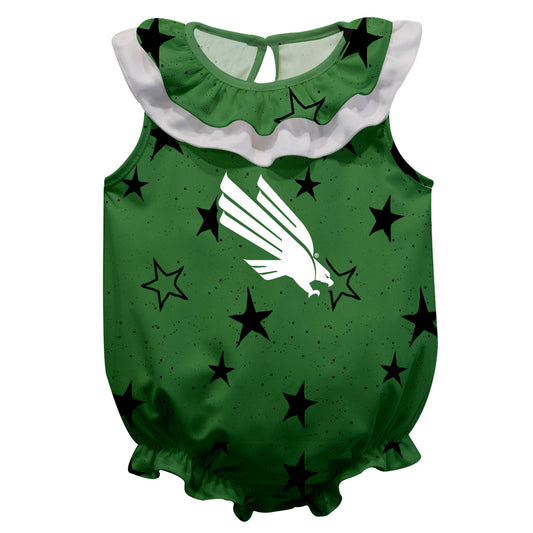 North Texas Stars Green Girls Sleeveless One Piece Jumpsuit by Vive La Fete