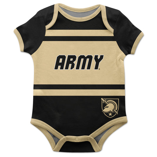 United States Military Academy Army Block Stripe Black Short Sleeve One Piece Jumpsuit by Vive La Fete