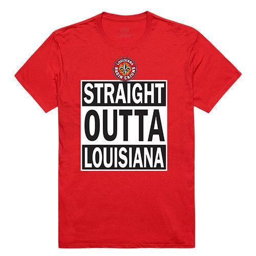 University Of Louisiana At Lafayette Ragin' Cajuns NCAA Straight Outta T-Shirt-Campus-Wardrobe