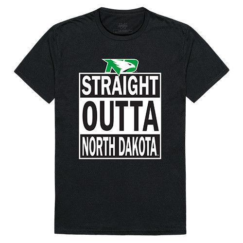 University Of North Dakota Fighting Hawks NCAA Straight Outta T-Shirt-Campus-Wardrobe