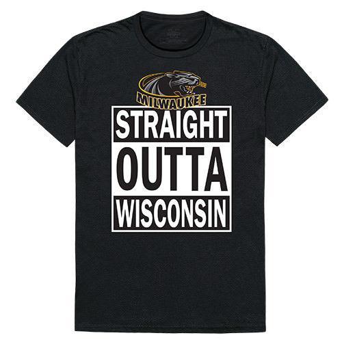 University Of Wisconsin Milwaukee Panthers NCAA Straight Outta T-Shirt-Campus-Wardrobe