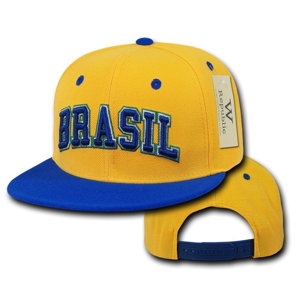 W Republic Country Logo Freshmen Pro 6 Panel Retro Flat Bill Baseball Caps Hats-Campus-Wardrobe